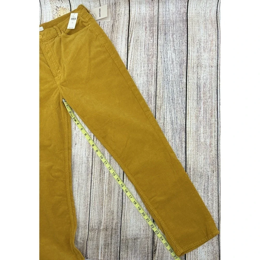 MOTHER The‎ Mid Rise Dazzler Ankle Corduroy Pants Size 34 Hey Honey NWT